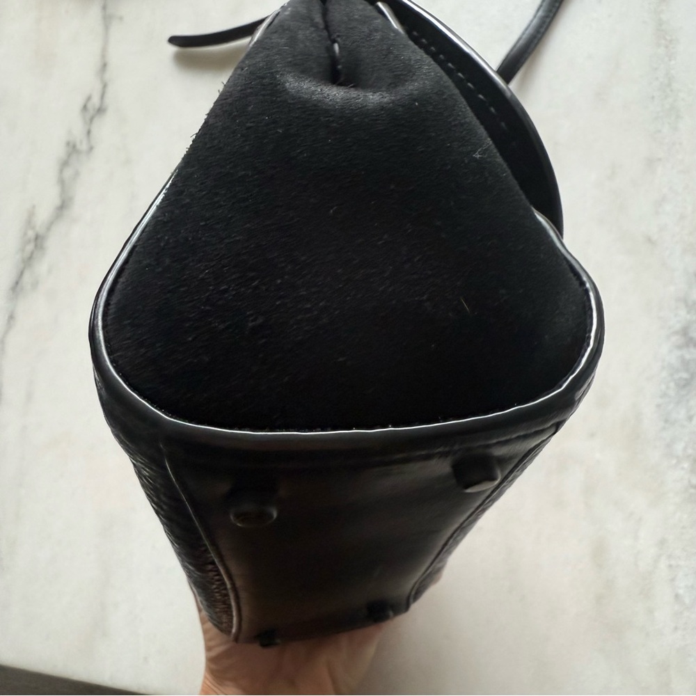 COACH Faye Crossbody Purse Bag All Black Pebbled Leather Flap F1880-F22349 - Picture 6 of 15